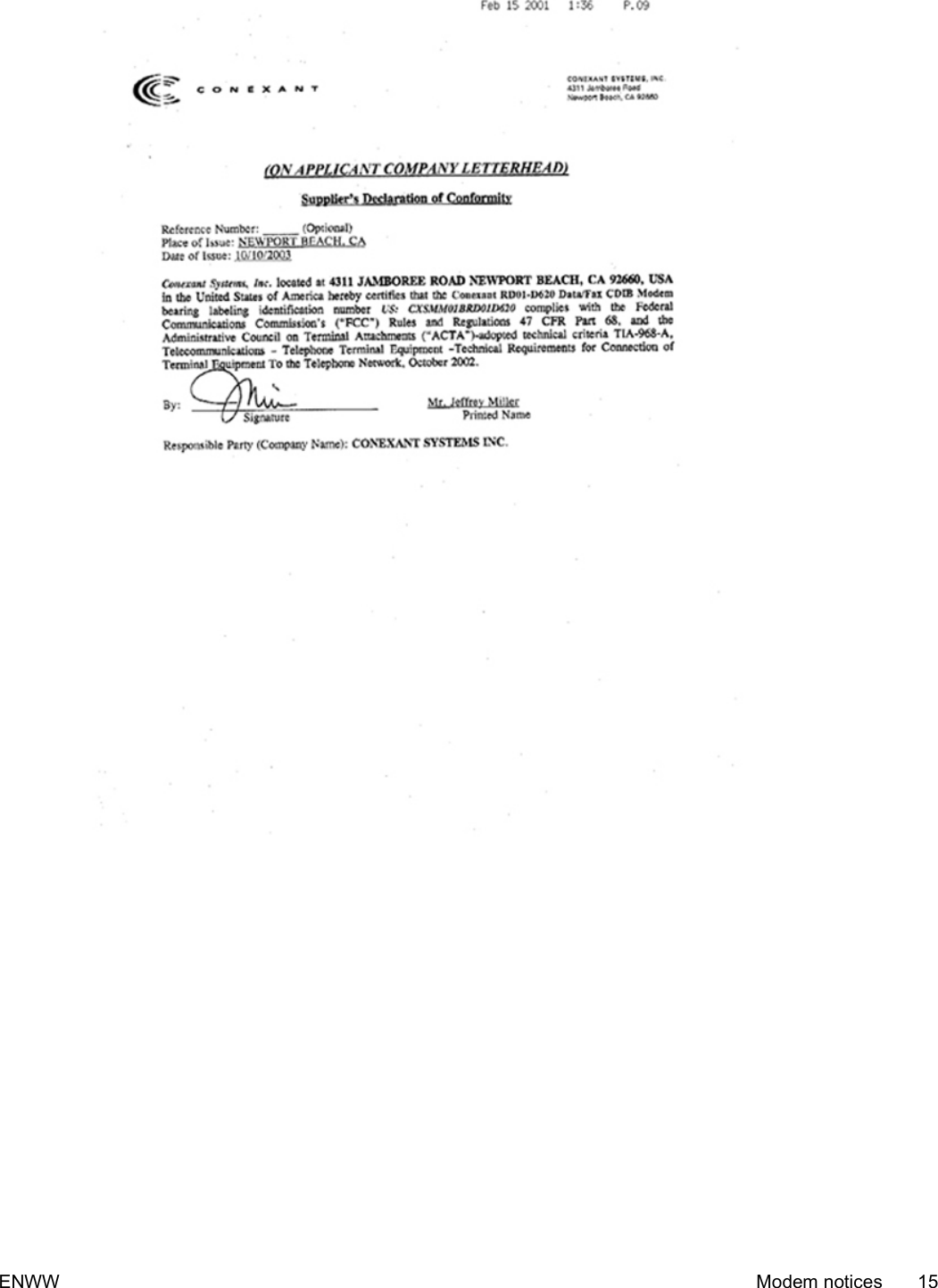 ENWW Modem notices 15