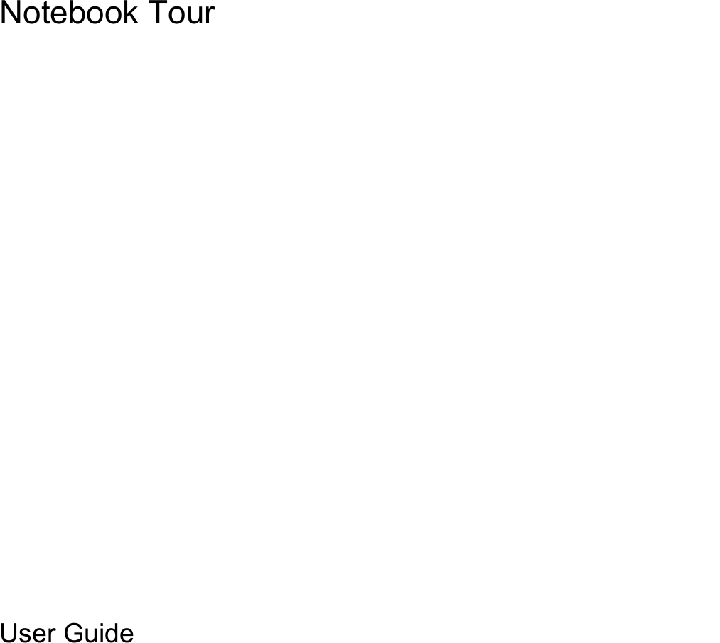 Notebook TourUser Guide