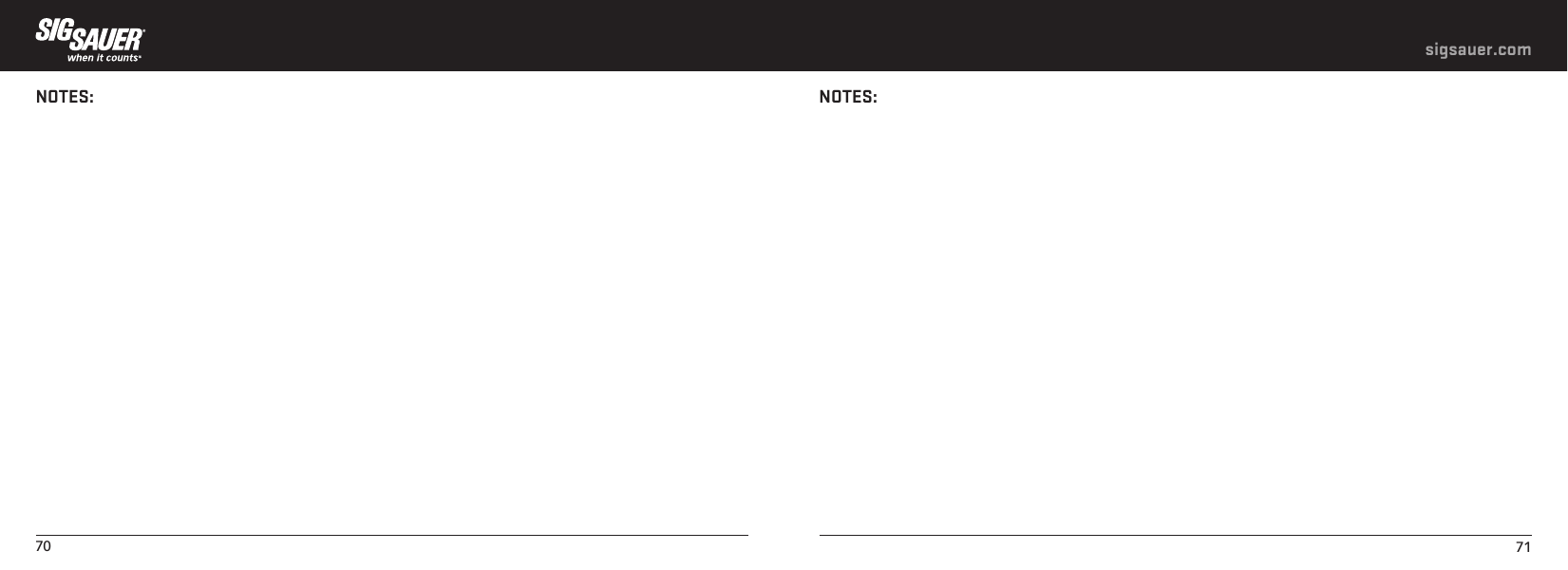 70 71sigsauer.comNOTES: NOTES: