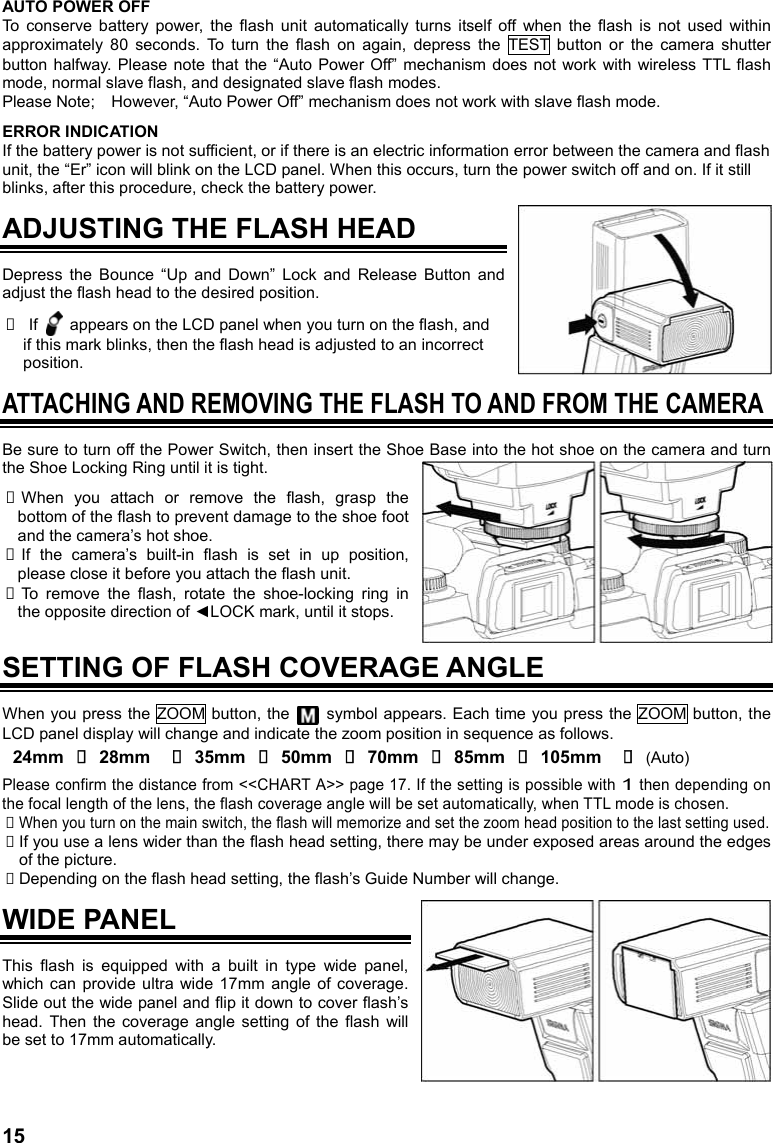 Page 3 of 11 - Sigma Sigma-Ef-530-Dg-St-Super-For-Nikon-Users-Manual- EF-530 SUPER NA-iTTL  Sigma-ef-530-dg-st-super-for-nikon-users-manual