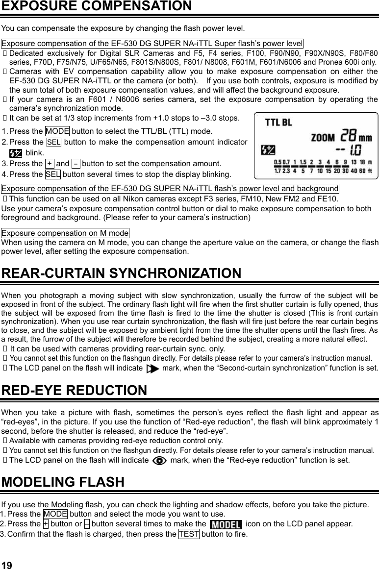 Page 7 of 11 - Sigma Sigma-Ef-530-Dg-St-Super-For-Nikon-Users-Manual- EF-530 SUPER NA-iTTL  Sigma-ef-530-dg-st-super-for-nikon-users-manual