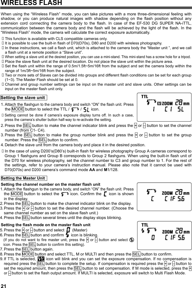 Page 9 of 11 - Sigma Sigma-Ef-530-Dg-St-Super-For-Nikon-Users-Manual- EF-530 SUPER NA-iTTL  Sigma-ef-530-dg-st-super-for-nikon-users-manual