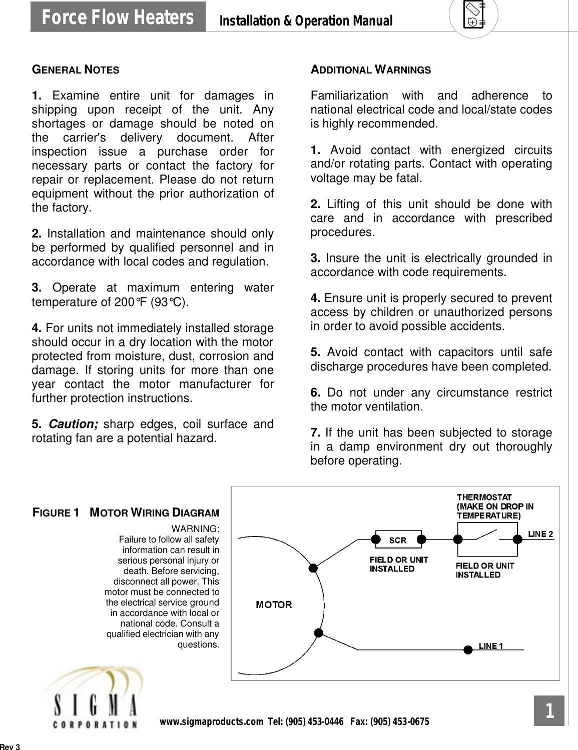 Page 2 of 4 - Sigma Sigma-Force-Flow-Heaters-Use-And-Maintenance-Manual- SFF-IOM-cover  Sigma-force-flow-heaters-use-and-maintenance-manual