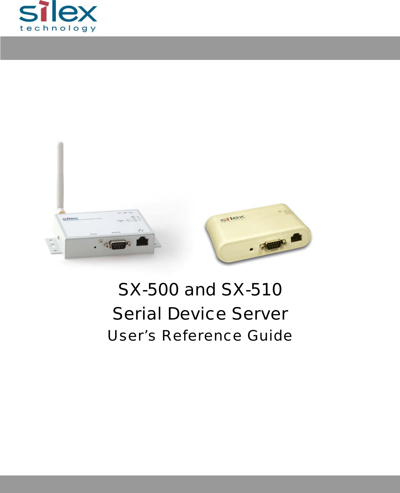 Silex Technology SX510 Serial Device Server User Manual SX 500 510