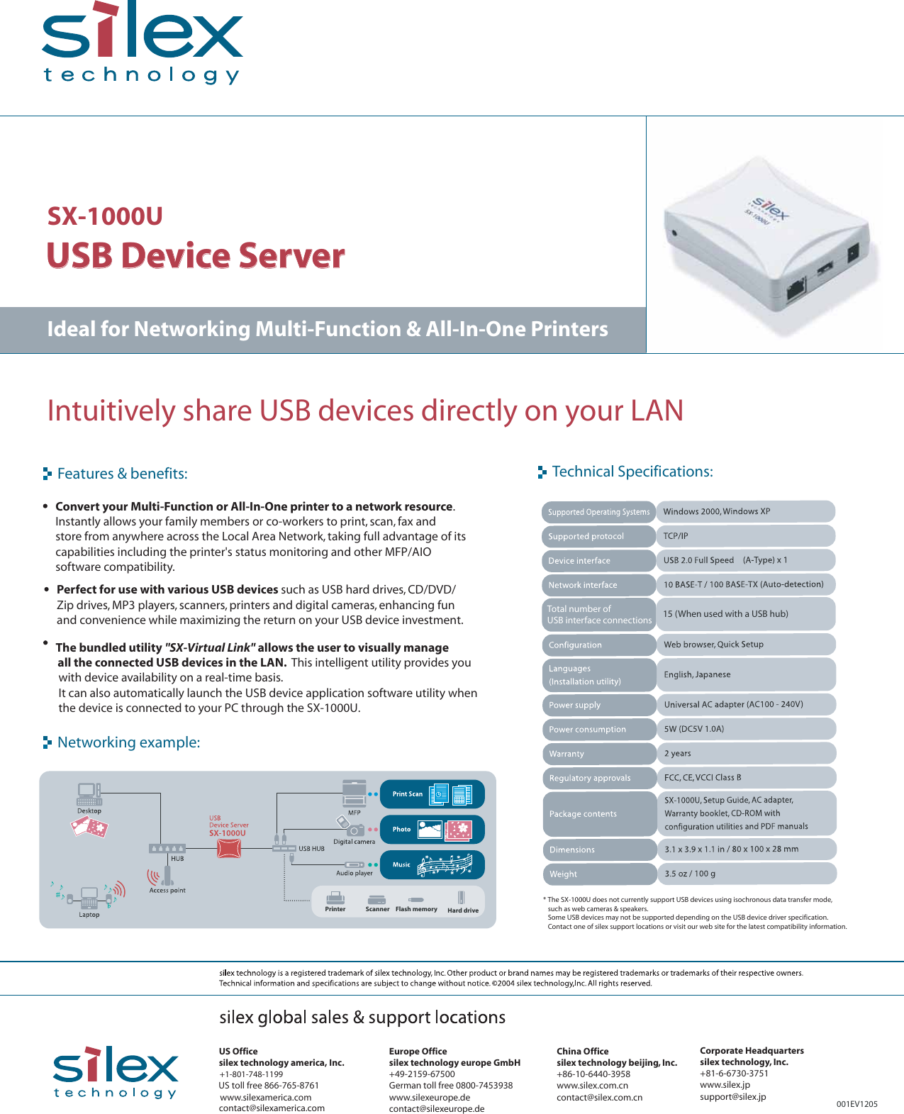 Page 1 of 1 - Silex-Technology Silex-Technology-Sx-1000U-Users-Manual-  Silex-technology-sx-1000u-users-manual