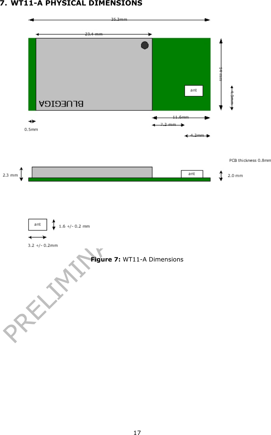   177. WT11-A PHYSICAL DIMENSIONS  Figure 7: WT11-A Dimensions 