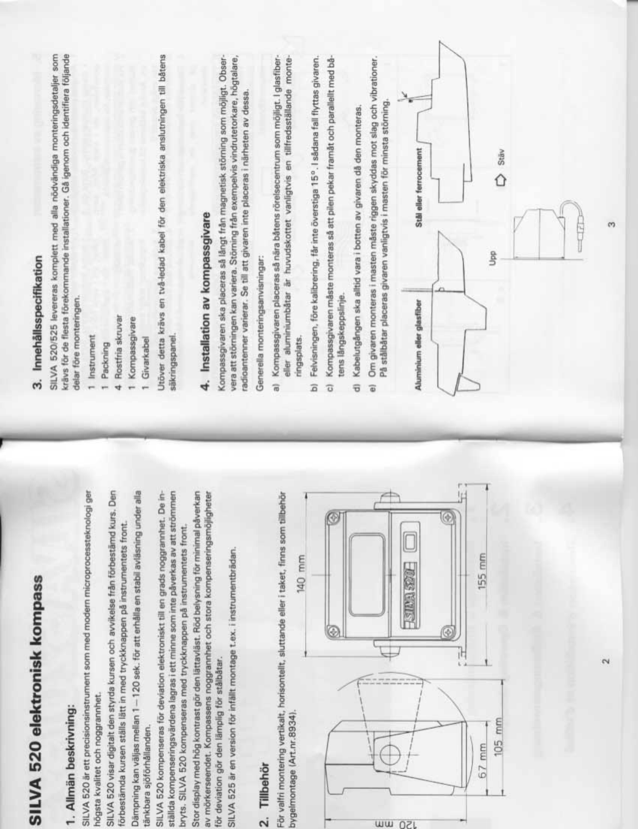 Page 2 of 8 - Silva Silva-Boating-Equipment-520-Users-Manual-  Silva-boating-equipment-520-users-manual