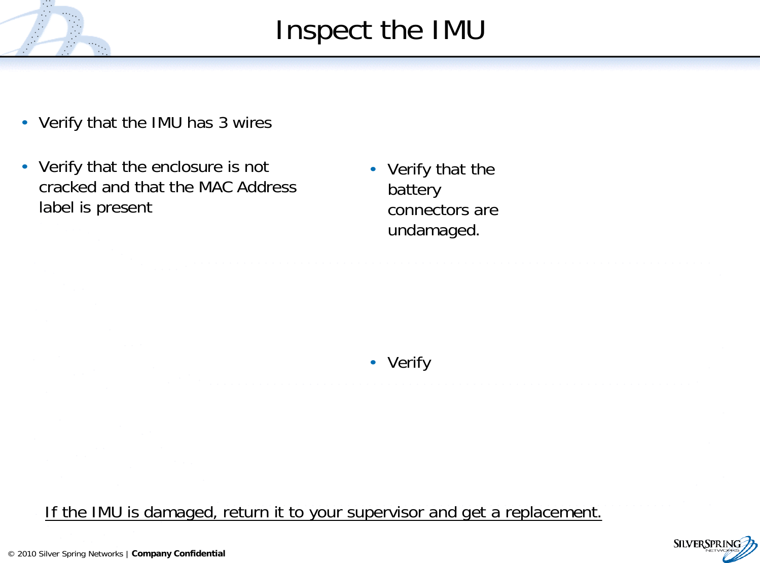 Page 10 of Silver Spring Networks IMU516 RF Module for Utility Gas Meter User Manual single channel IMU installation 2011april06x