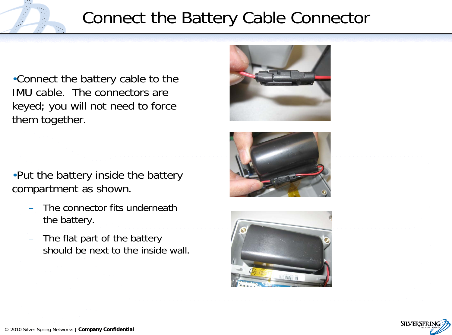 Page 13 of Silver Spring Networks IMU516 RF Module for Utility Gas Meter User Manual single channel IMU installation 2011april06x