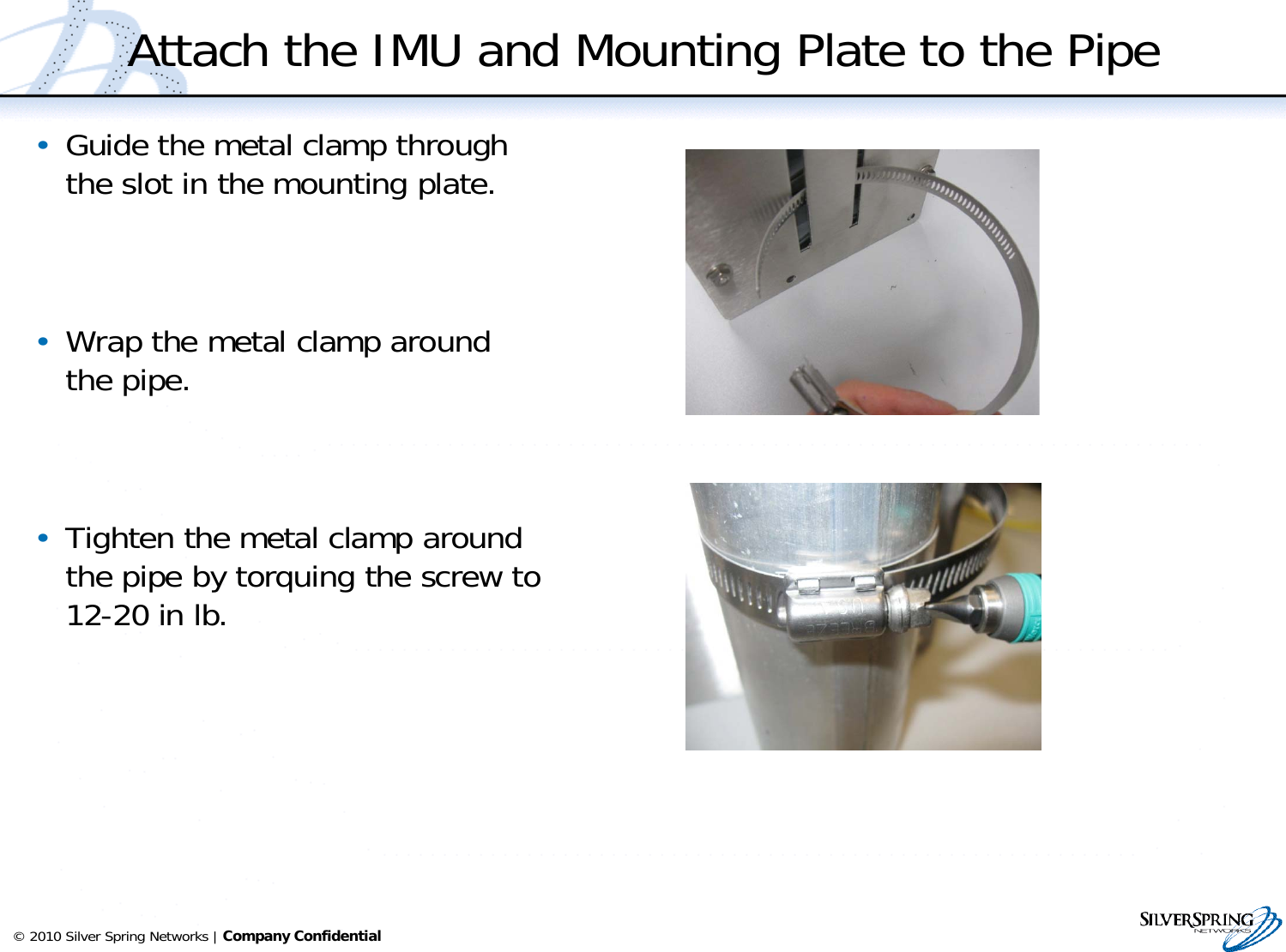 Page 17 of Silver Spring Networks IMU516 RF Module for Utility Gas Meter User Manual single channel IMU installation 2011april06x