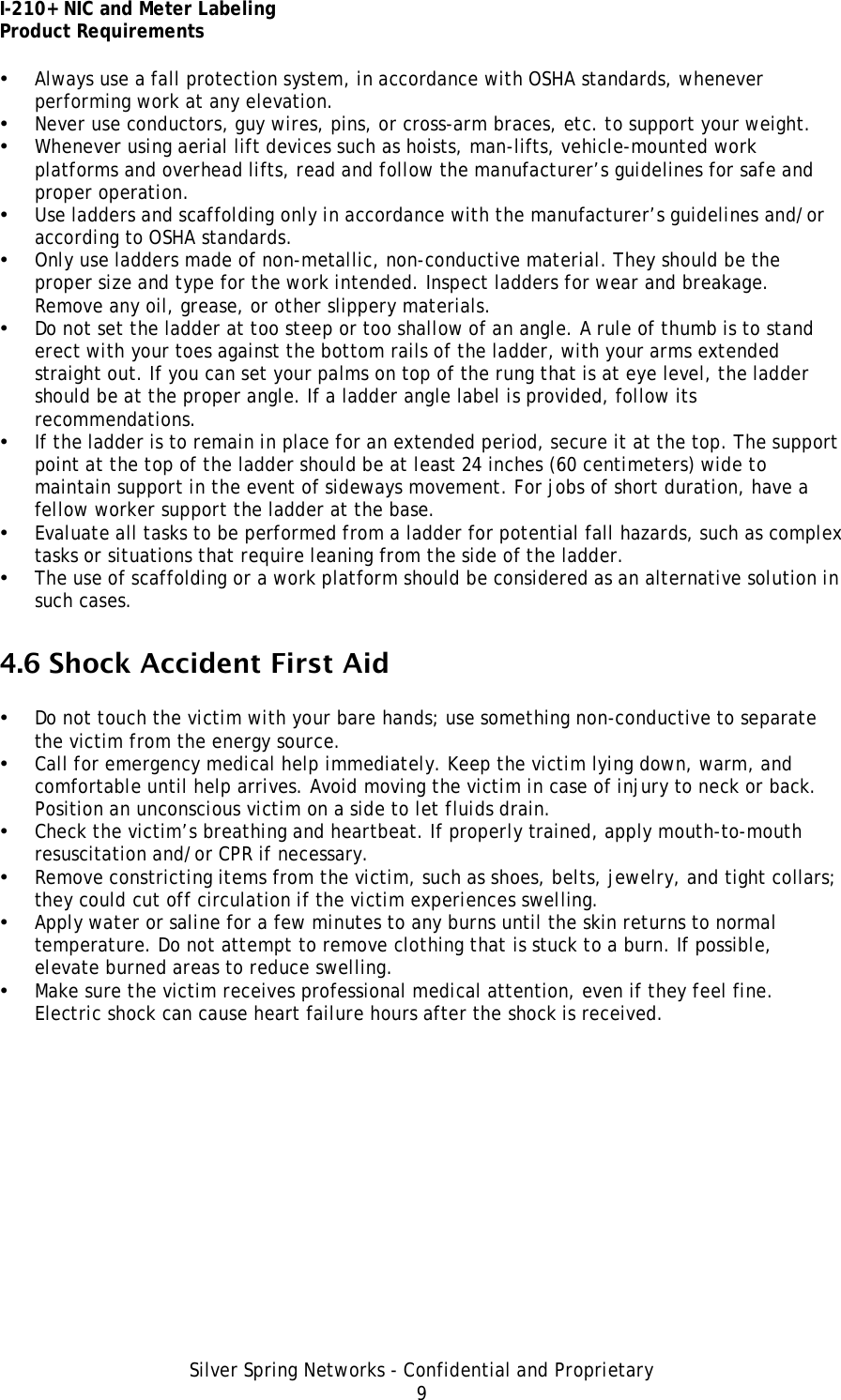 Page 9 of Silver Spring Networks NIC514 RF Module for Utility Meters User Manual NIC514User