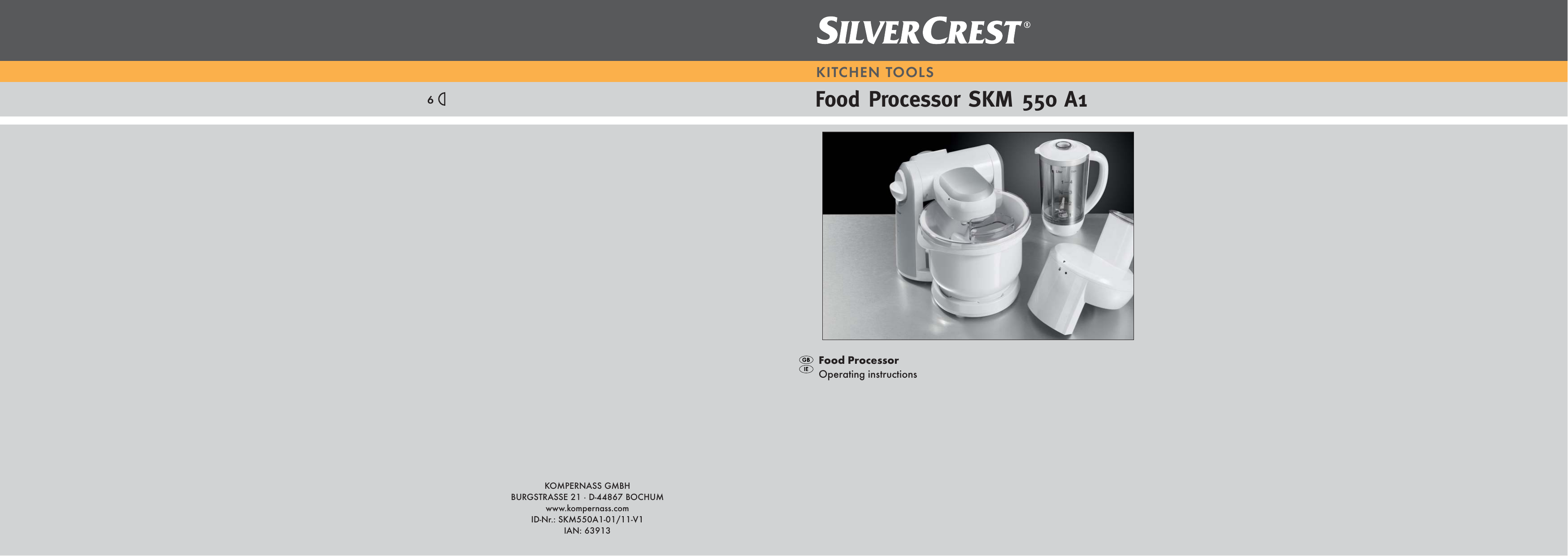 Silvercrest SKM 550 A1 IB_63913_SKM550A1_LB6 User Manual To The