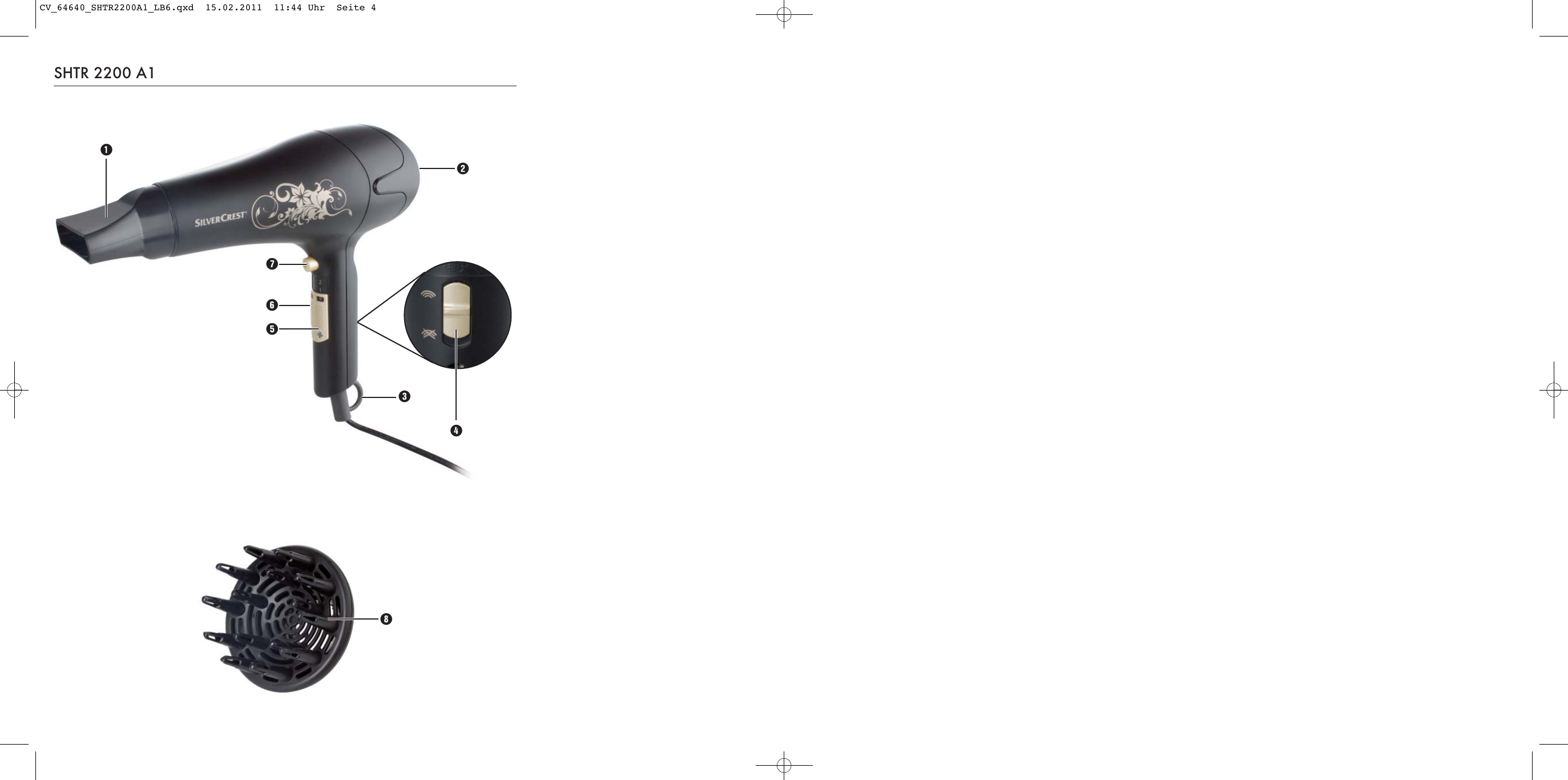 Page 2 of 8 - Silvercrest Silvercrest-Ionic-Hairdryer-Shtr-2200-A1-Users-Manual- IB_64640_SHTR2200A1_LB6  Silvercrest-ionic-hairdryer-shtr-2200-a1-users-manual
