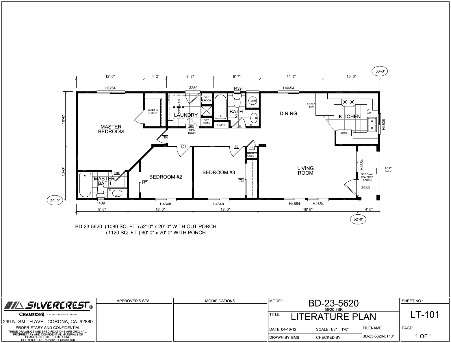 Silvercrest Bd 23 Floor Plan S