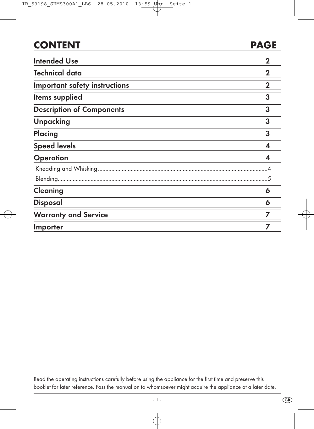 Page 3 of 9 - Silvercrest Silvercrest-Shms-300-A1-Users-Manual- IB_53198_SHMS300A1_LB6  Silvercrest-shms-300-a1-users-manual