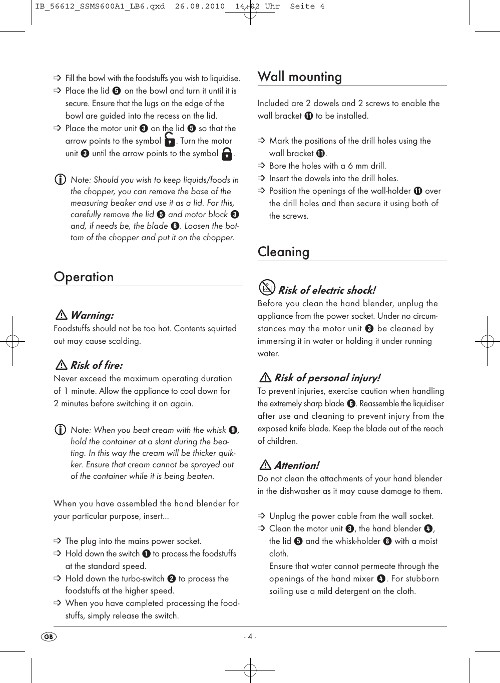 Page 6 of 7 - Silvercrest Silvercrest-Ssms-600-A1-Users-Manual- IB_56612_SSMS600A1_LB6  Silvercrest-ssms-600-a1-users-manual