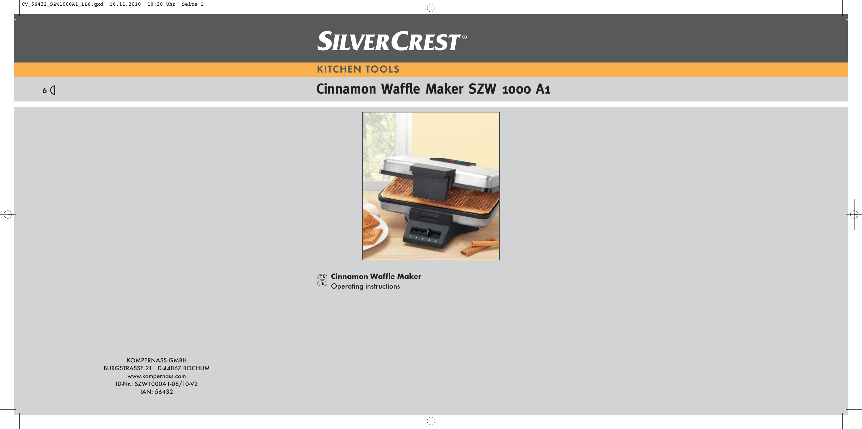 Page 1 of 8 - Silvercrest Silvercrest-Szw-1000-A1-Users-Manual- CV_56432_SZW1000A1_LB6 Silvercrest-szw-1000-a1-users-manual