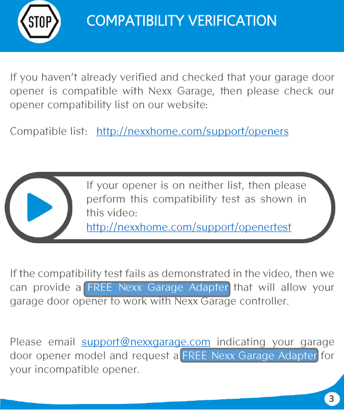 3          COMPATIBILITY VERIFICATION  