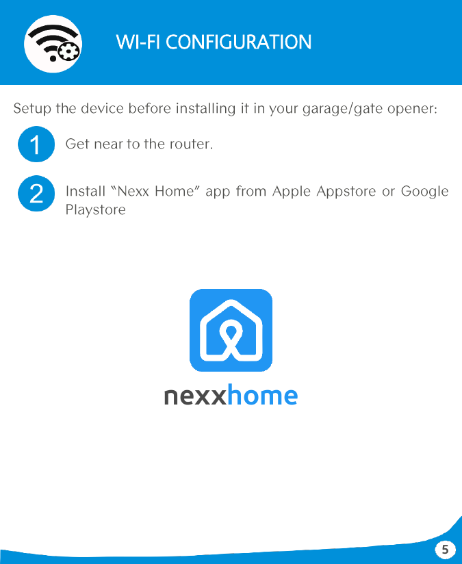 5    WI-FI CONFIGURATION  nexxhome 