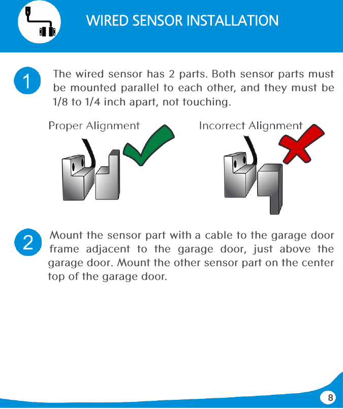 8      WIRED SENSOR INSTALLATION      