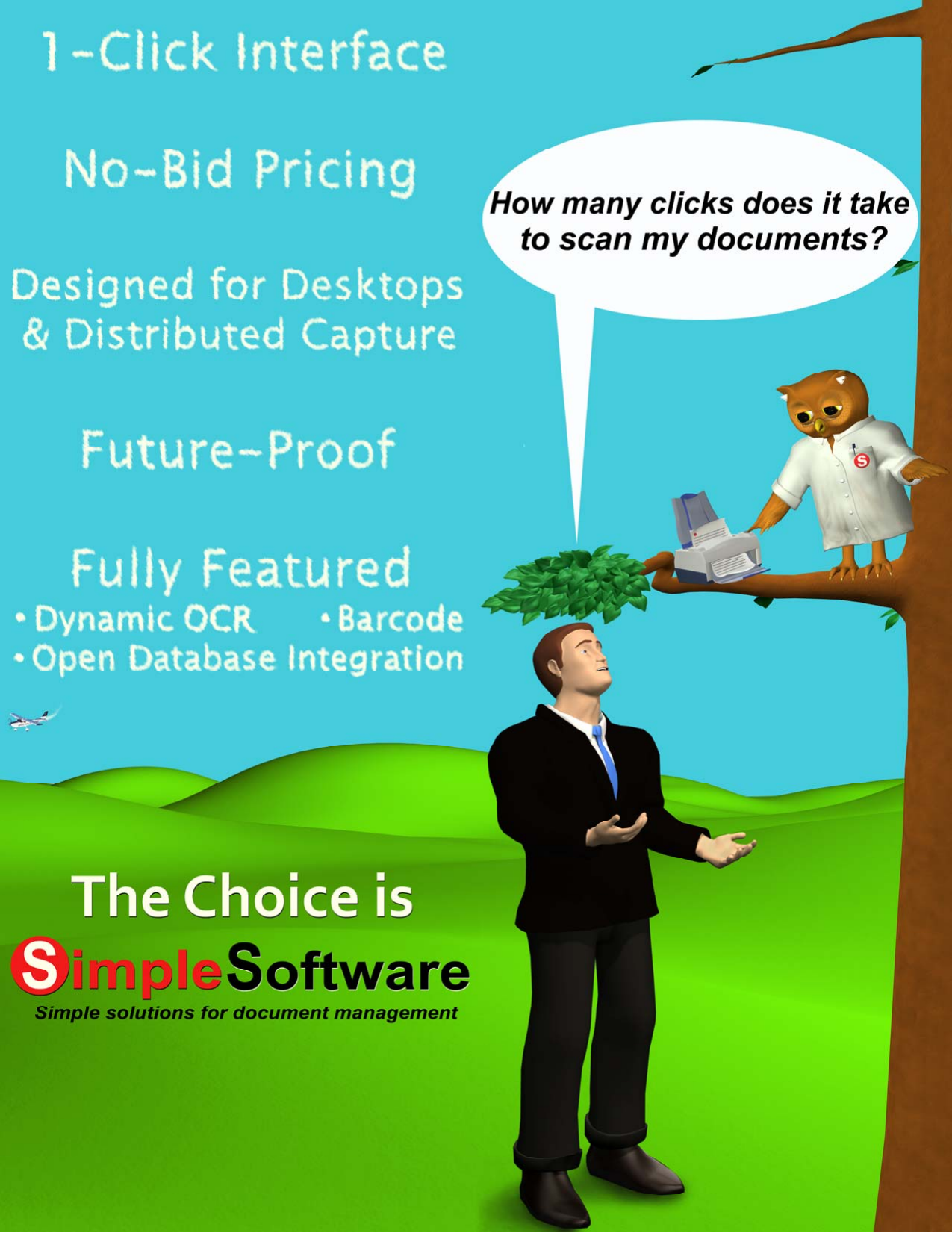 Page 1 of 2 - SimpleSoftware Simple-Howmanyclicks Simple AIIM Brochure 8.5x11 2-page User Manual -How Many Clicks