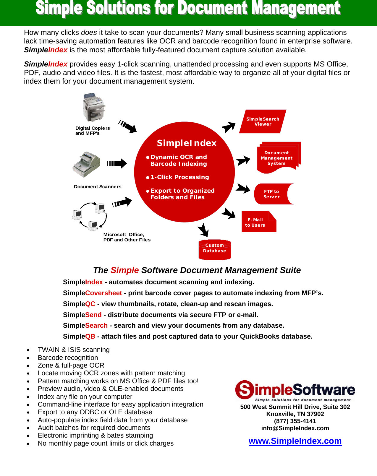 Page 2 of 2 - SimpleSoftware Simple-Howmanyclicks Simple AIIM Brochure 8.5x11 2-page User Manual -How Many Clicks