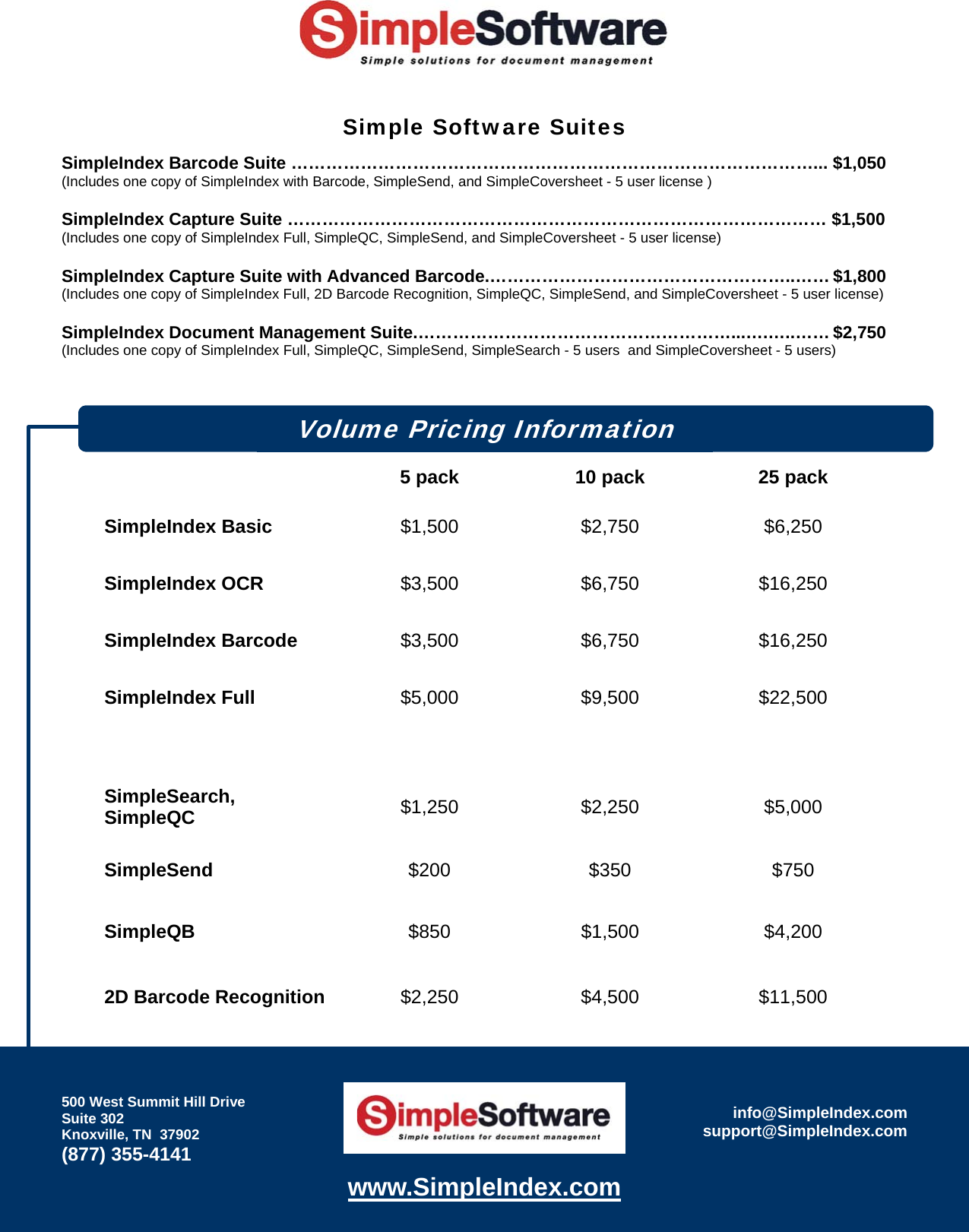 Page 2 of 2 - SimpleSoftware Simplesoftwarepricelistv6 Simple Software Retail Pricing Information - 2008-07 User Manual Price Listv6