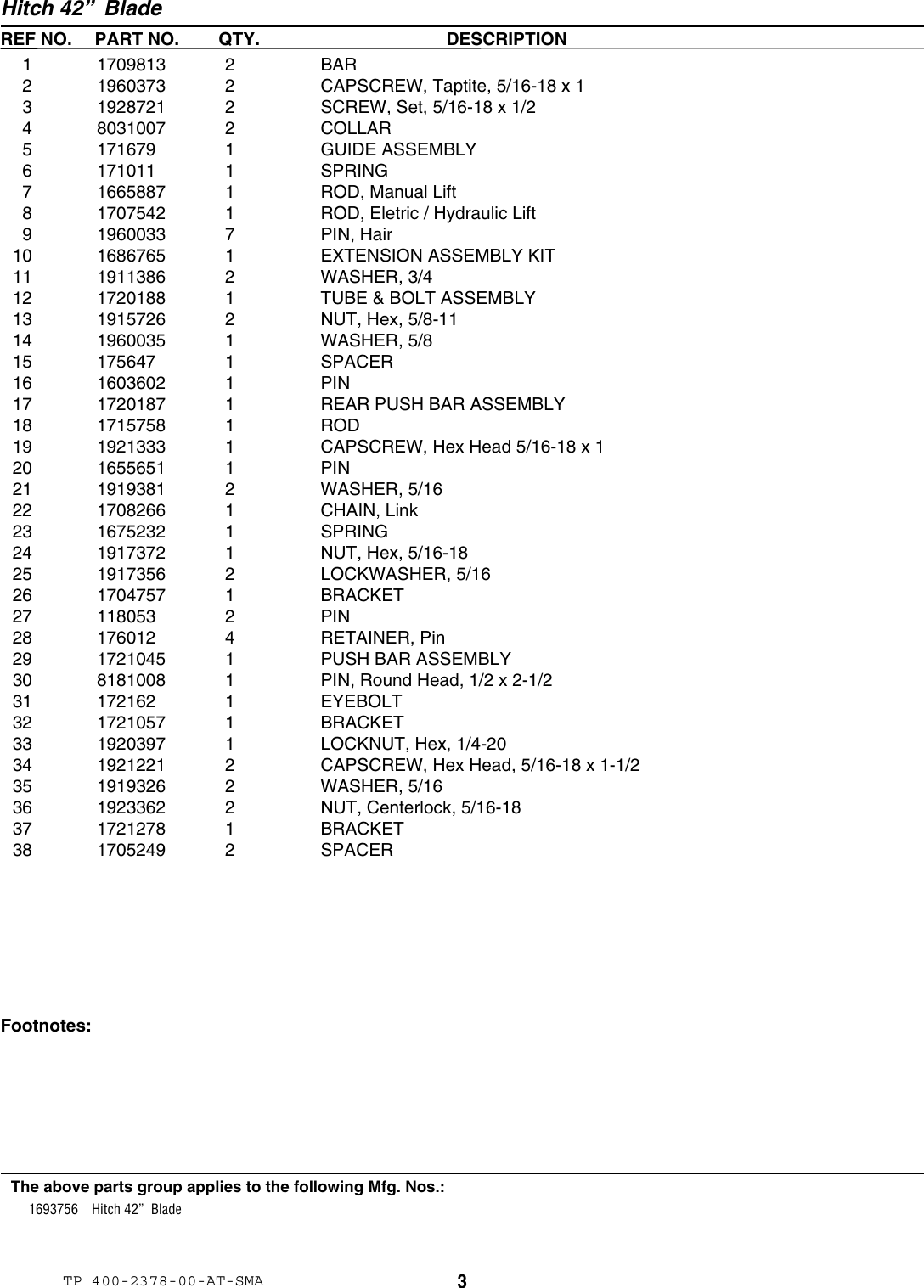 Page 3 of 4 - Simplicity Simplicity-1693756-Illustrated-Parts-List- TP_400_2378_00_AT_SMA  Simplicity-1693756-illustrated-parts-list