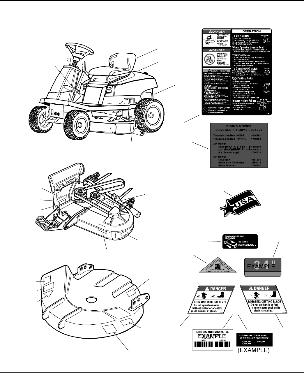 Simplicity Coronet 2400 Parts Manual / Series Riders & Mower Decks RMO