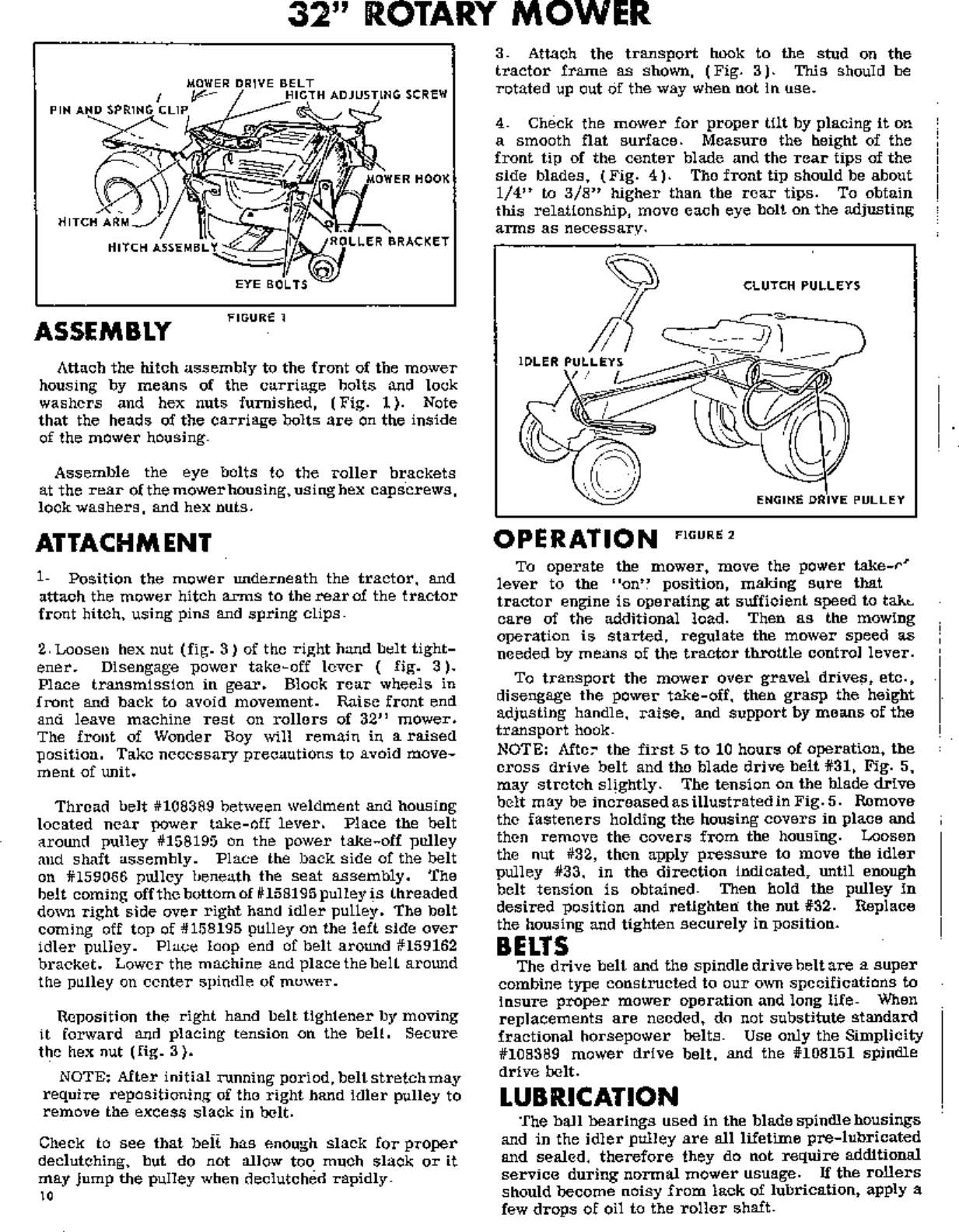 Page 10 of 12 - Simplicity Simplicity-Wonder-Boy-Super-606-Owners-Manual-  Simplicity-wonder-boy-super-606-owners-manual