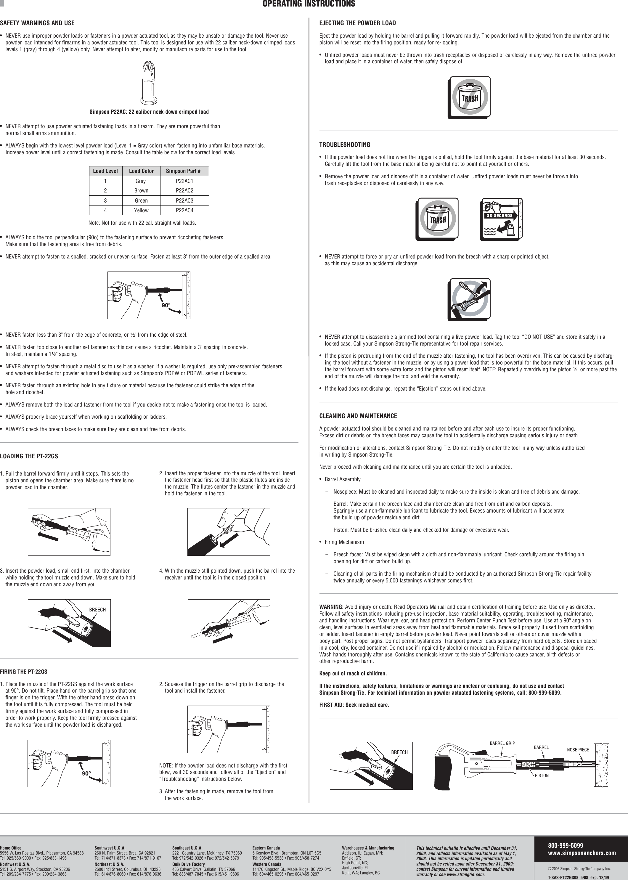 Page 2 of 2 - Simpson Simpson-Nail-Gun-Pt-22Gs-Users-Manual- Operator's Manual  Simpson-nail-gun-pt-22gs-users-manual