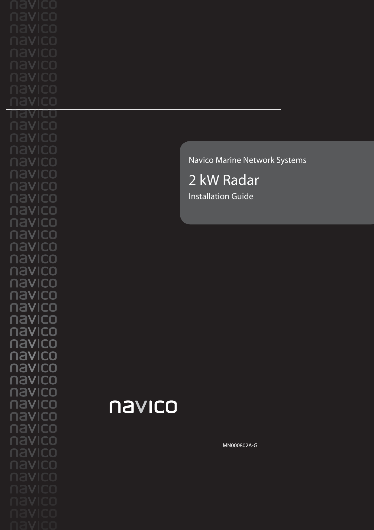 Simrad Mn000802A G Users Manual Navico 2kW Radar Installation