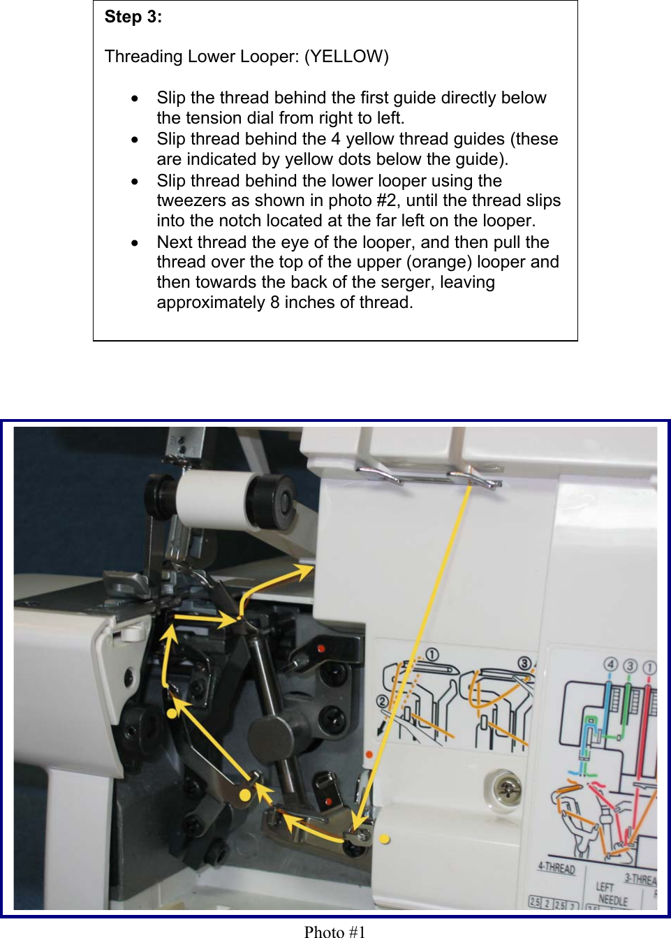 Page 3 of 10 - Singer Singer-14Sh654-Users-Manual Step 1 Upper Quides