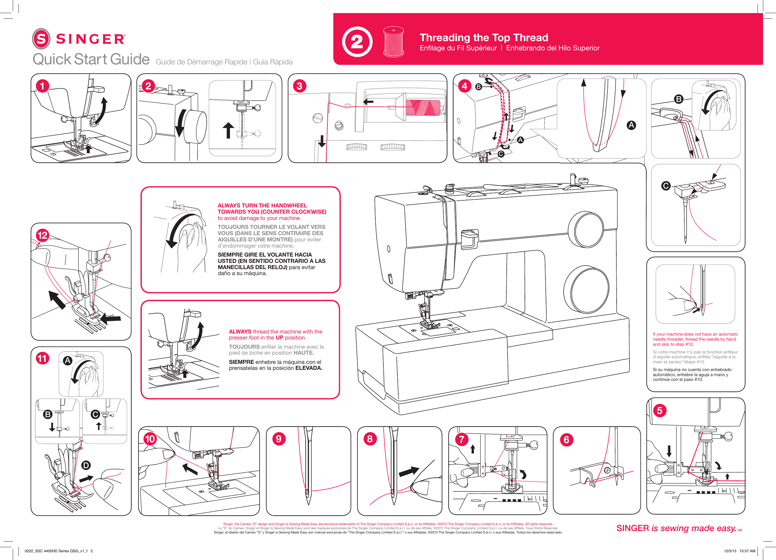 Singer sewing 4432 heavy duty user manual download