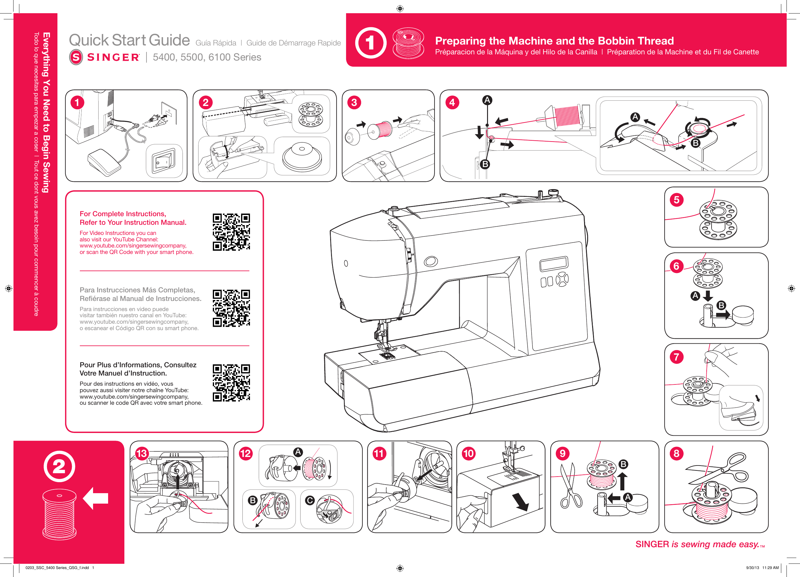 Singer Model 55005400619961806160 Sewing Manual