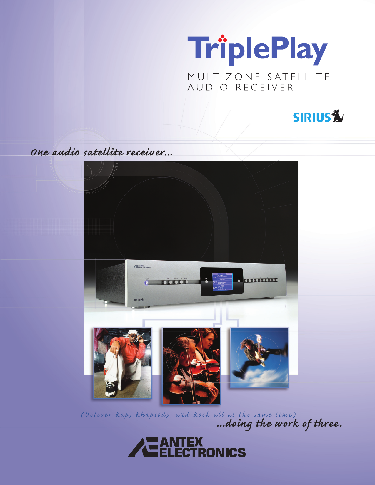 Page 1 of 4 - Sirius-Satellite-Radio Sirius-Satellite-Radio-Audio-Satellite-Receiver-Users-Manual- Antex TriplePlay-2.qxp  Sirius-satellite-radio-audio-satellite-receiver-users-manual