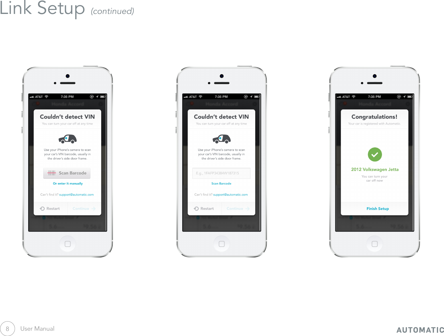 User Manual8Link Setup (continued)