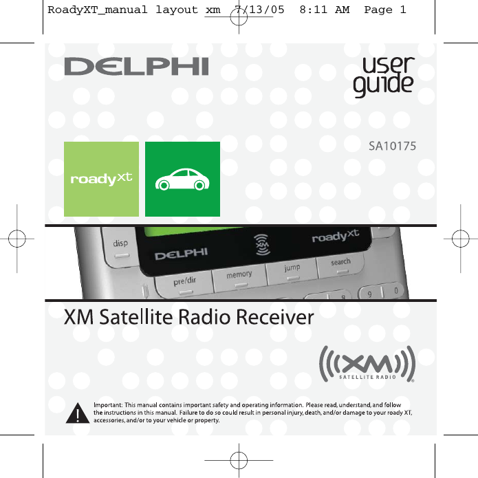 RoadyXT_manual layout xm  7/13/05  8:11 AM  Page 1