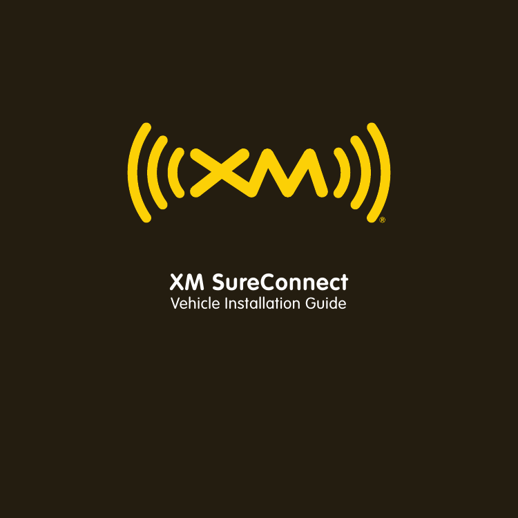 XM SureConnectVehicle Installation Guide