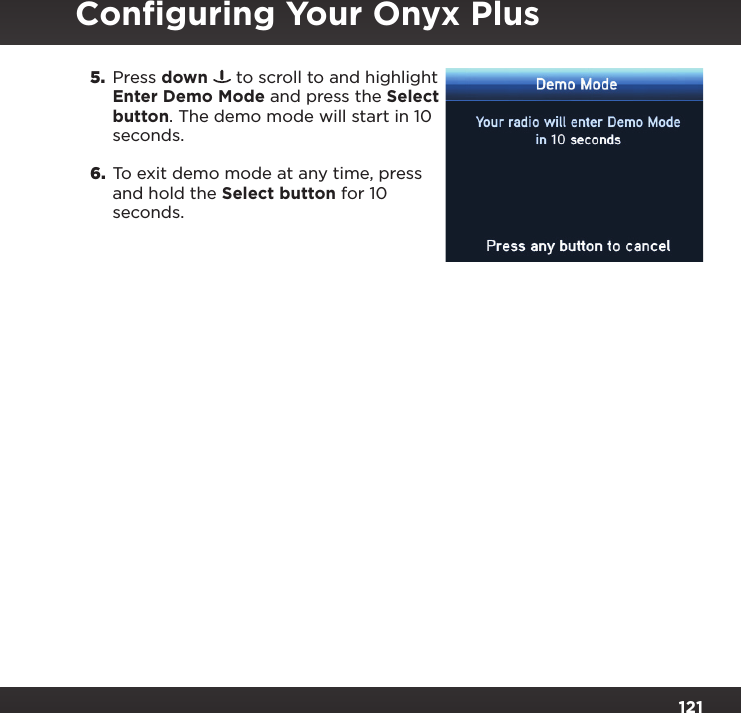 Page 121 of Sirius XM Radio SXPL2 Onyx PLUS G7.5 User Manual Onyx Plus G75 with Vehicle Kit User Guide indd