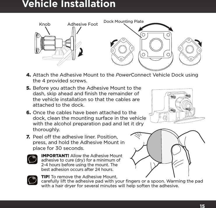 Page 15 of Sirius XM Radio SXPL2 Onyx PLUS G7.5 User Manual Onyx Plus G75 with Vehicle Kit User Guide indd