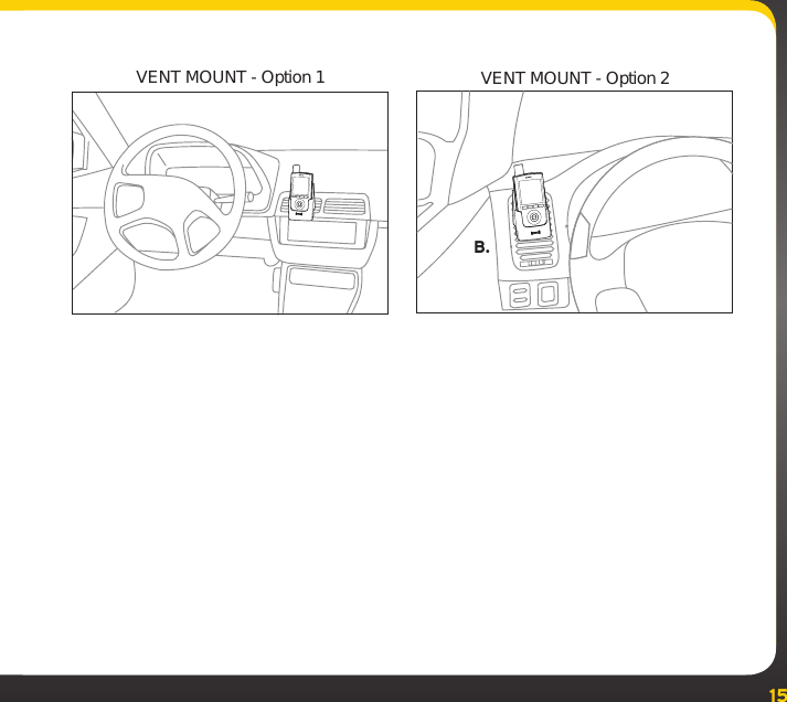 15B.VENT MOUNT - Option 2VENT MOUNT - Option 1