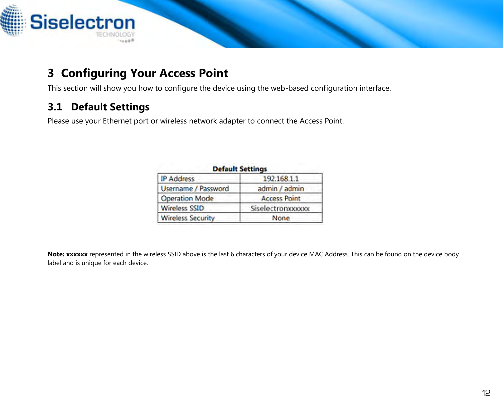 Page 15 of Siselectron Technology WE1210 Wireless N300 Indoor Access Point User Manual