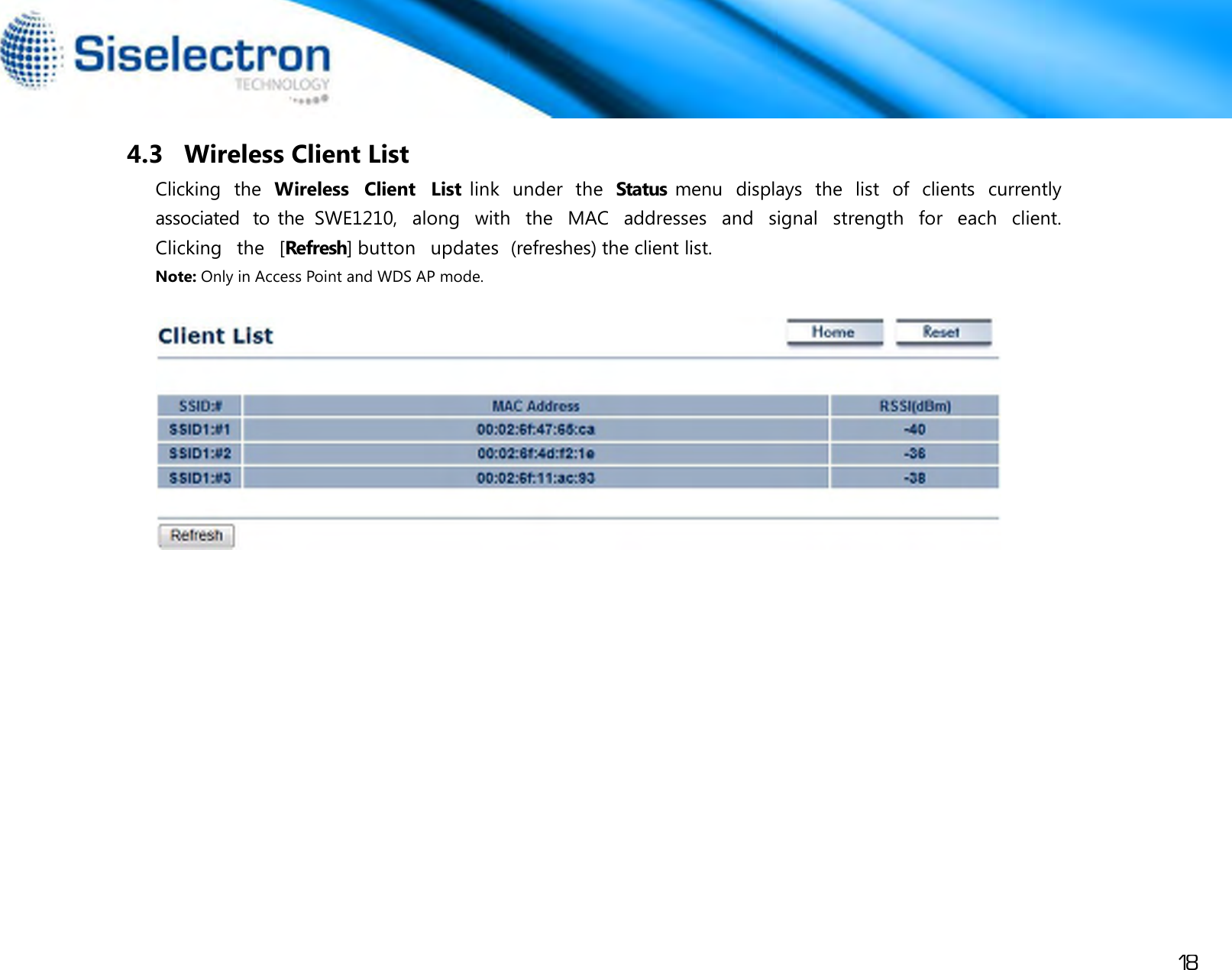 Page 21 of Siselectron Technology WE1210 Wireless N300 Indoor Access Point User Manual