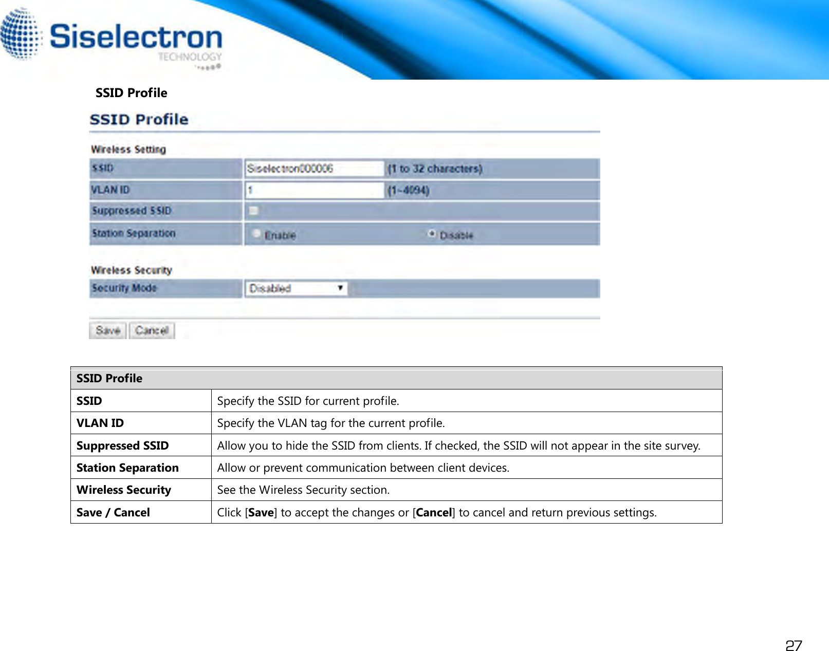 Page 30 of Siselectron Technology WE1210 Wireless N300 Indoor Access Point User Manual