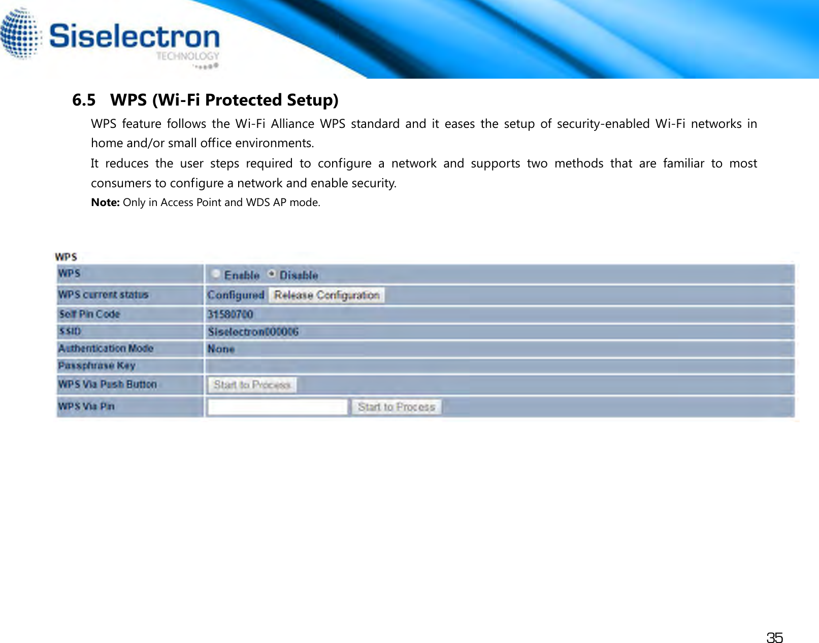 Page 38 of Siselectron Technology WE1210 Wireless N300 Indoor Access Point User Manual