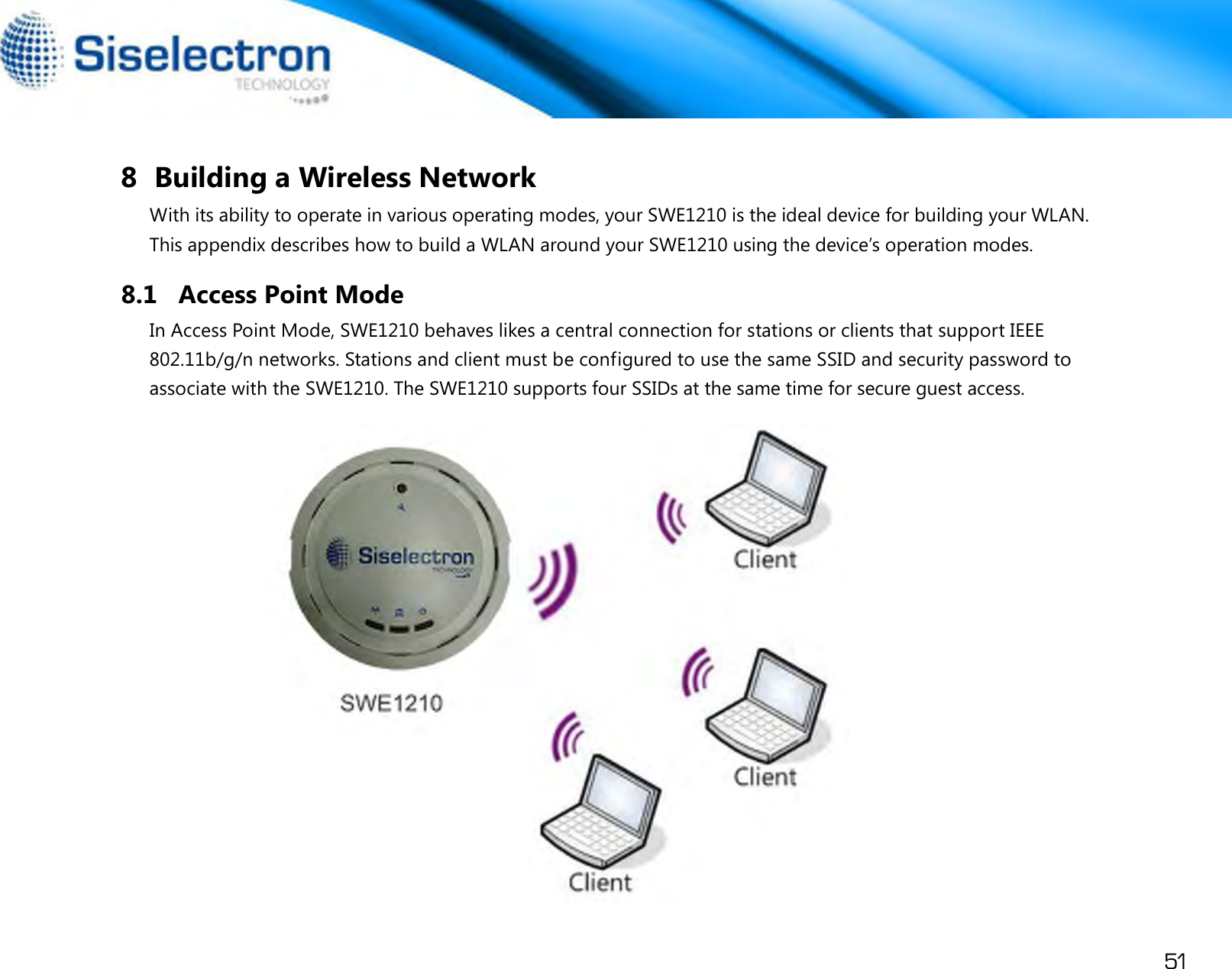 Page 54 of Siselectron Technology WE1210 Wireless N300 Indoor Access Point User Manual