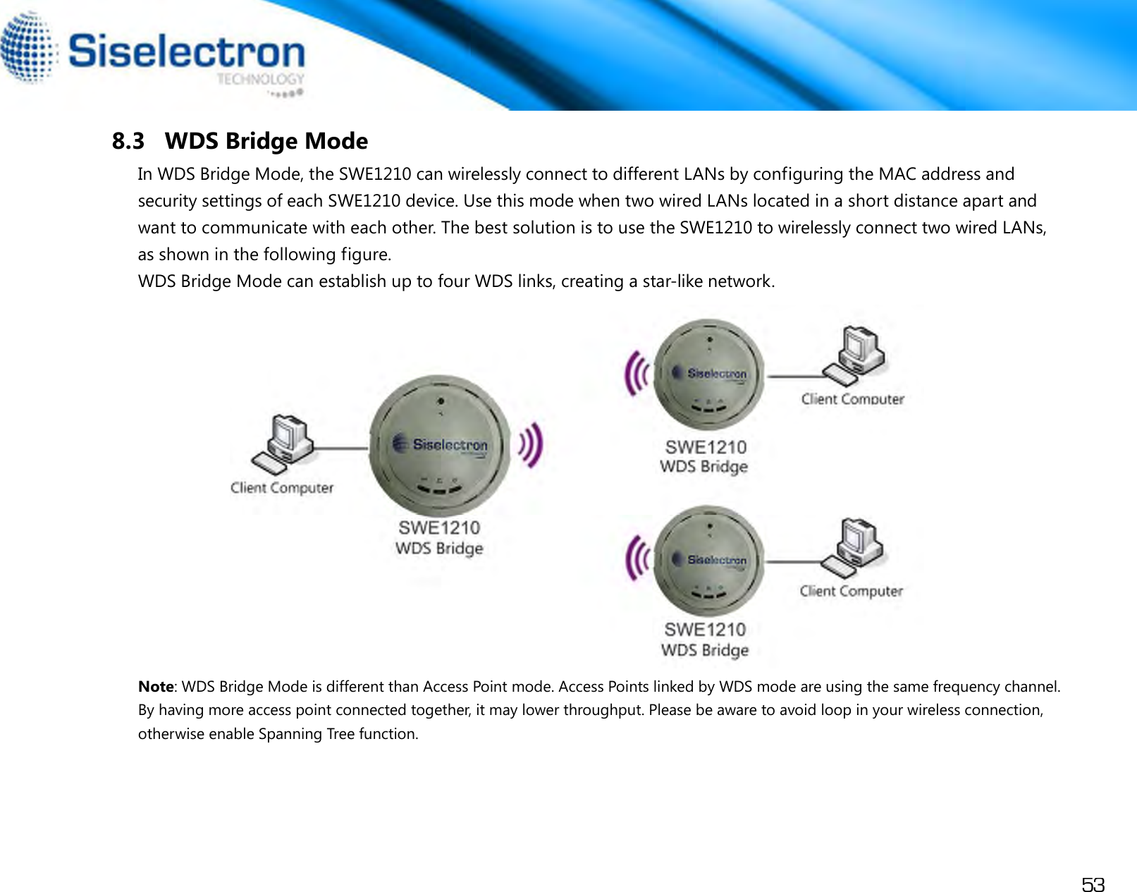 Page 56 of Siselectron Technology WE1210 Wireless N300 Indoor Access Point User Manual