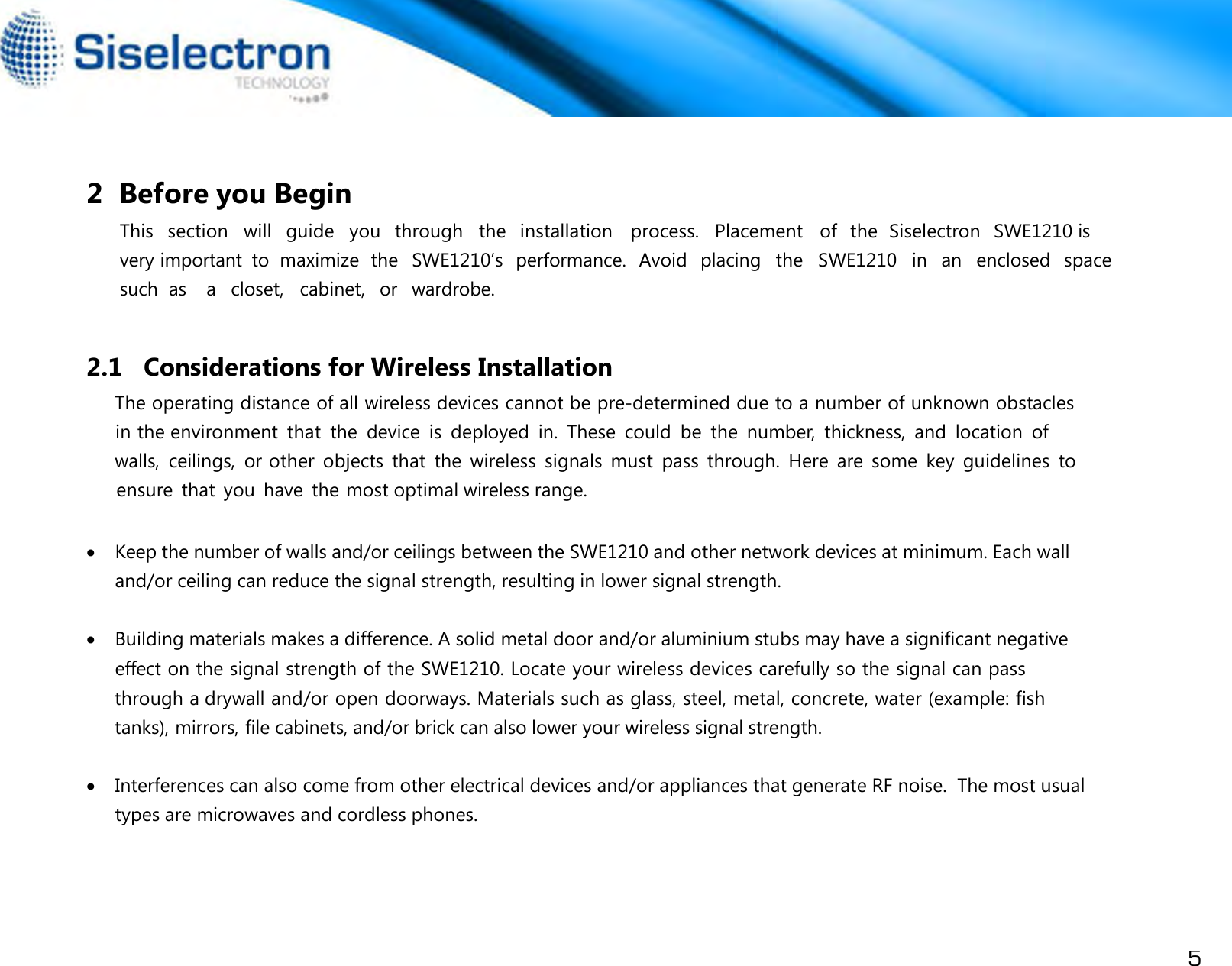 Page 8 of Siselectron Technology WE1210 Wireless N300 Indoor Access Point User Manual