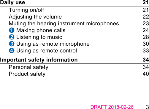 Page 3 of Sivantos AC04 Audio Clip User Manual english